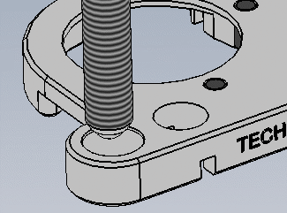 Ball Tip Screw Against Flat Face Constrains the Rx Degree of Freedom