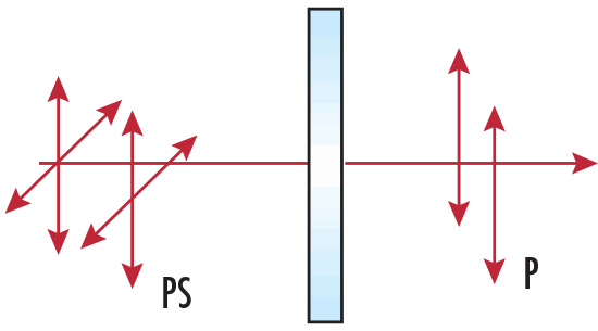 Dichroic polarizers absorb the unwanted polarization state